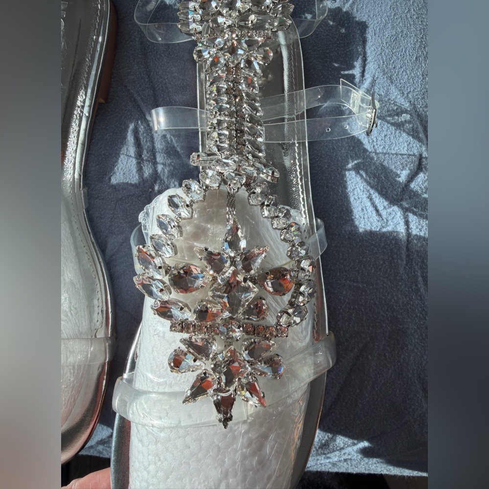 Fashion Nova Crystal Embellished Sandals - Picture 8 of 10